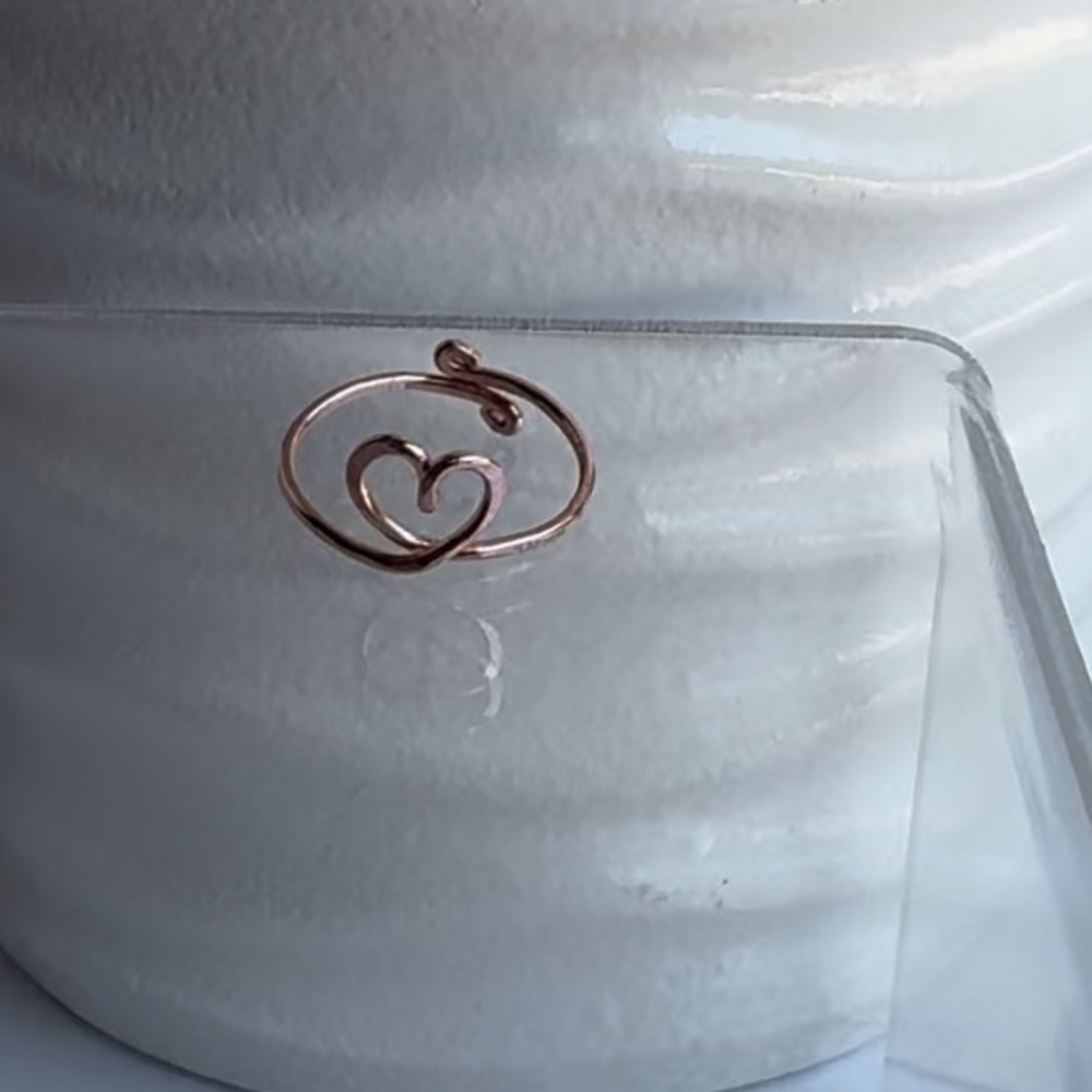 Artisan Toe Ring Copper Adjustable - Picture 11 of 12